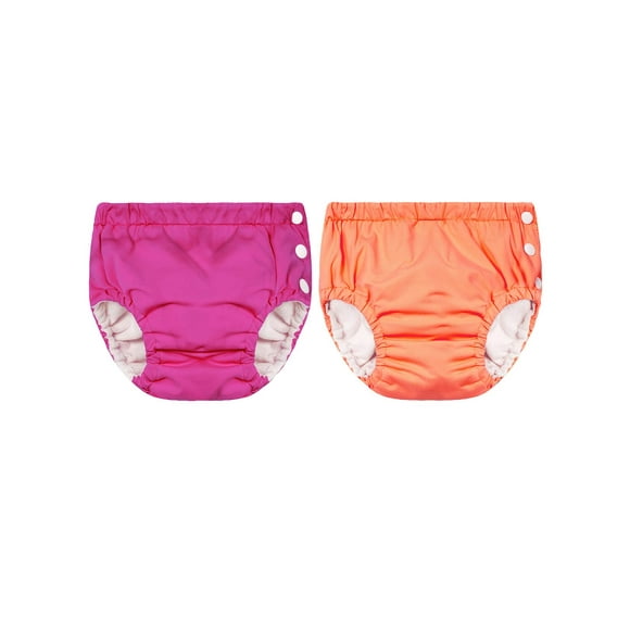 Pañal de natación Century Star Baby reutilizable para 2-3T naranja y rosa
