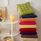 thumbnail image 4 of Juego de 4 cojines de asiento 40x40x3cm con tirantes para interior y exterior con sello Oeko Tex color verde manzana, 4 of 7