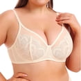 thumbnail image 2 of ALLLIST Lace Womens Bras Push up No Underwire Underwear Beige Comfy Plain Ladies Bras S-3xl, 2 of 6