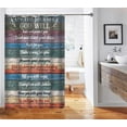 thumbnail image 2 of Positive Inspirational Quotes Shower Curtain, Country Vintage Colorful Wood Planks Rustic Farmhouse Bathroom Decor, Waterproof Polyester Fabric Shower Curtain, 72x72 Inch, On The Journey, 2 of 6