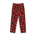 thumbnail image 6 of Uemuo Tomatoes And Chili Pattern Men's Wide Leg Palazzo Lounge Pants with Pockets Light Weight Loose Comfy Casual Pajama Pants-Large, 6 of 9