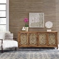thumbnail image 2 of Liberty Furniture Marisol 74" 4-Door TV Stand, 1 Shelf, Brown Wood, Weathered Finish, 2 of 8