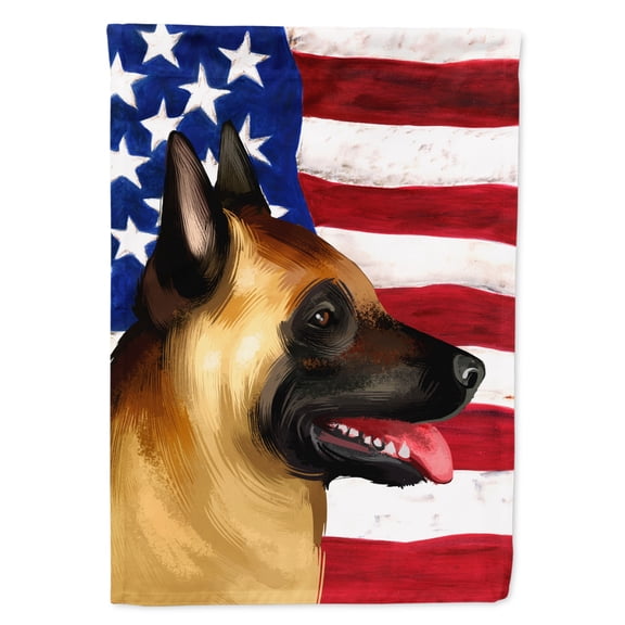 Carolines Treasures CK6428CHF Belgian Malinois American Canvas House Size Outdoor-Flags, Multicolor