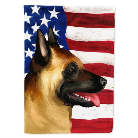 Belgian Malinois American Flag Garden Flag