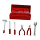 thumbnail image 2 of Caja de herramientas para reparación de casas de muñecas, juguetes de simulación, adornos para casas pequeñas, accesorios en miniatura, mini estuche Estuche rojo, 2 of 10