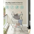 thumbnail image 4 of Foldable Clothes Drying Rack, Laundry Drying Rack, Clothes Airer, Steel Frame, 14.6 x 29.5 x 53.2 Inches Gray, 4 of 7