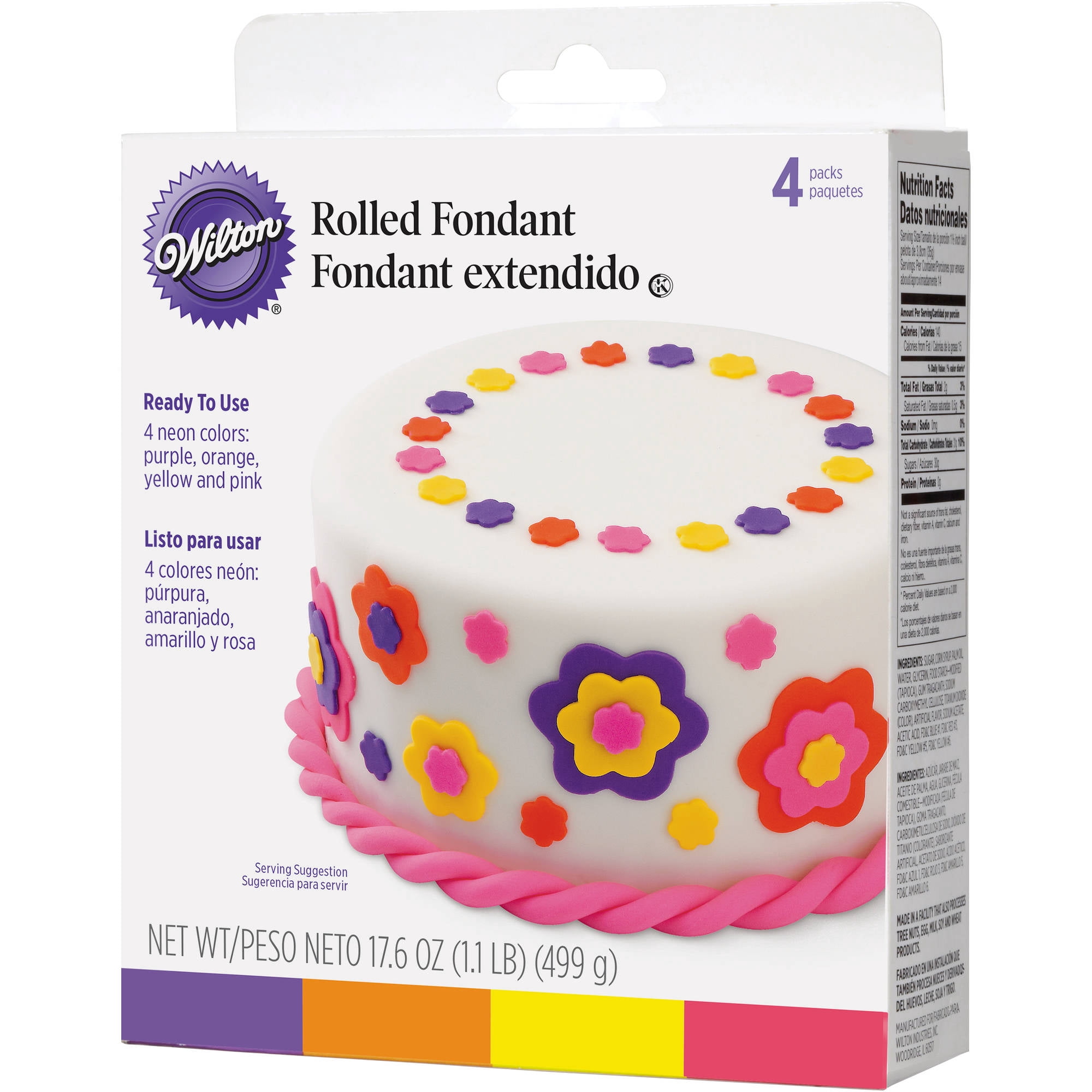 Wilton Rolled Fondant Neon Colors Multi