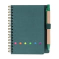 thumbnail image 2 of Spiral Notebook with Pen 4.7 x 5.9in Green Pocket Steno Pad Lined Journal Notebook with Sticky Notes Index Tabs Mini Notepad for Study Supplies, 2 of 5