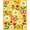 Yellow, Pattern 4, variant on ODIKA 4'x6' Machine Washable Non-Slip Area Rug, Vintage Garden Flora Decorative Accent High Traffic Rug, Orange, 663397