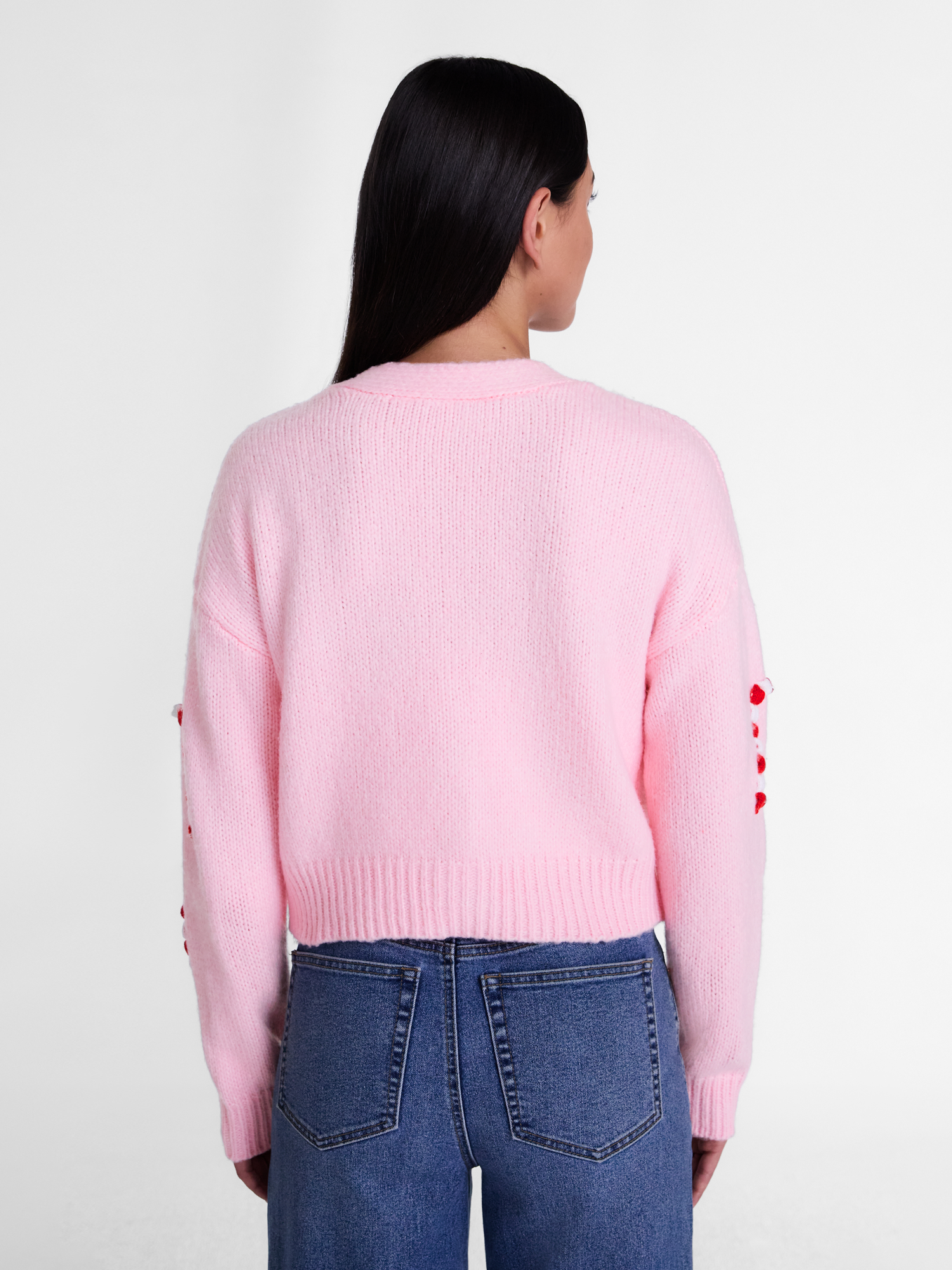 Holiday Time Women's Christmas Candy Cane Cardigan photo 3