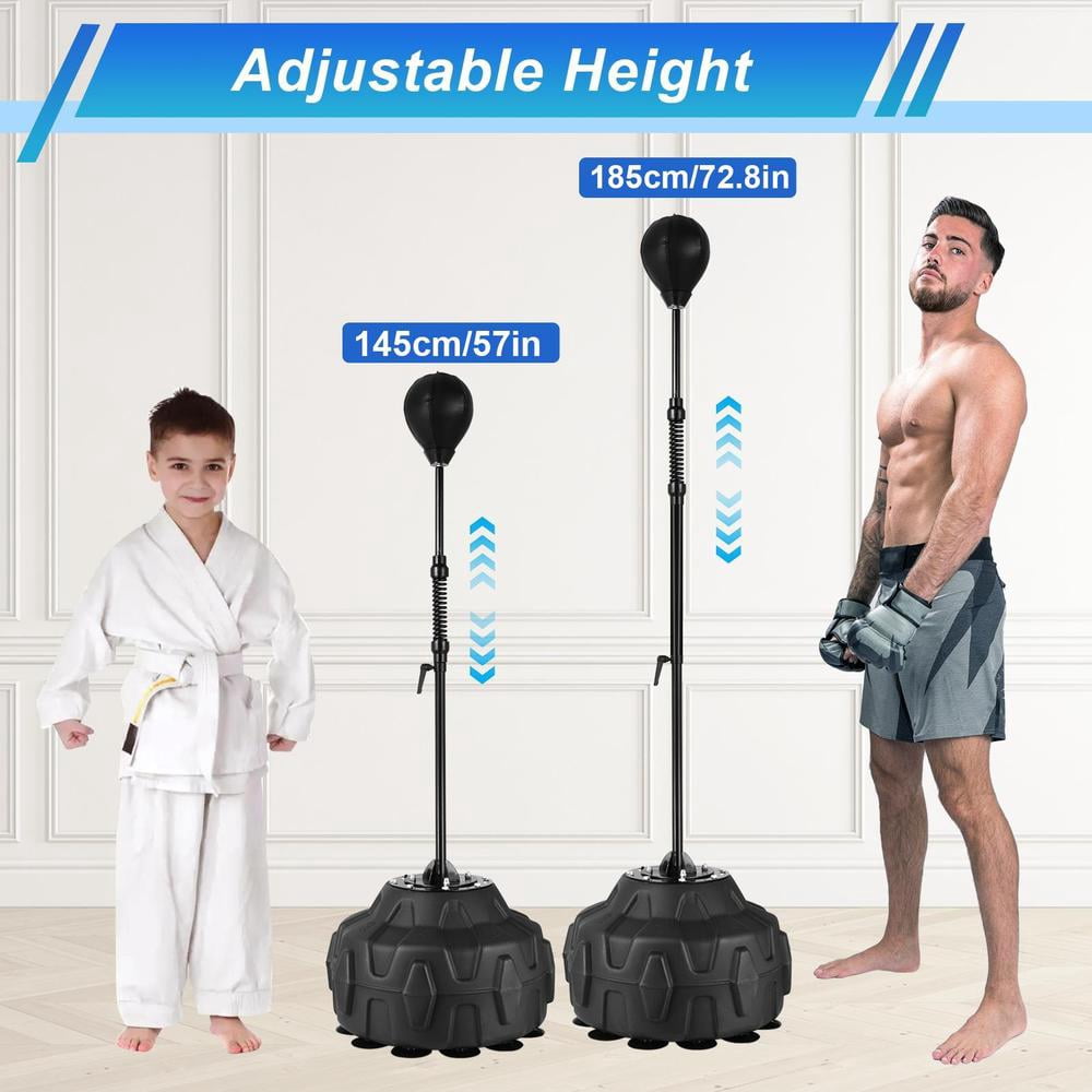 AIHOME Punching Bag for Adults Height Adjustable Floor Punching Bag Speed Ball Floor Standing Boxing Equipment for Fitness Training Home Gym intensely