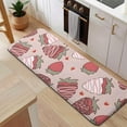 thumbnail image 5 of Strawberry Plants Fruit Heart Beige Pattern Kitchen Rug Mat,Kitchen Runner Rugs Non Skid Washable,Decorative Kitchen Floor Mats for Kitchen,Sink,Laundry,17"x47.2", 5 of 7