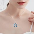 thumbnail image 5 of 925 Sterling Silver Astrology 12 Constellation Horoscope Zodiac Star Necklace Blue Synthetic Crystal Jewelry Birthday Gifts for Women (Virgo), 5 of 5