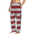 thumbnail image 6 of Salouo America Flag Glitter Print Pajama Pants for Men, Lounge Pants Elastic Waistband Casual Men's sleepwear Loungewear Sleep Pajama Pant -Small, 6 of 7