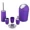 Purple, variant on Xiao Hua 6-piece bathroom gift accessory set, complete decoration set -Purple