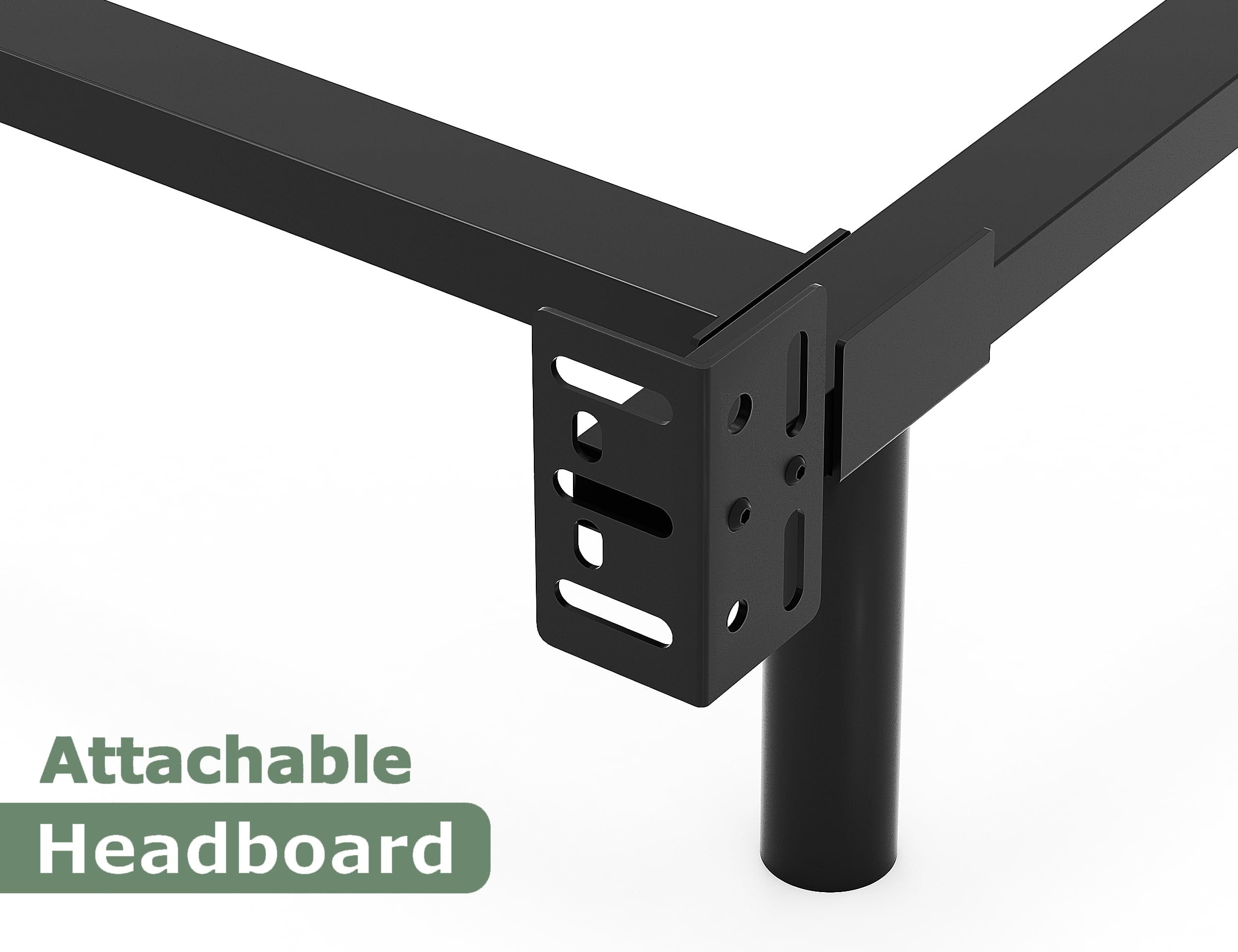 ZIYOO 9 inch Full Size Metal Bed Frame with Recessed Legs, Heavy Duty Bed Base, Easy Assembly, Noise-Free