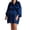 Navy, variant on Women's Shadowline 4510X Plus Charming Satin Wrap Robe (Black 2X/3X)