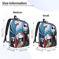 thumbnail image 2 of Goofa The Nightmare Before Christmas Pattern Durable Canvas Daypack - High-Quality Vintage Backpack, Compact & Versatile for Travel and Everyday Use-Small, 2 of 5