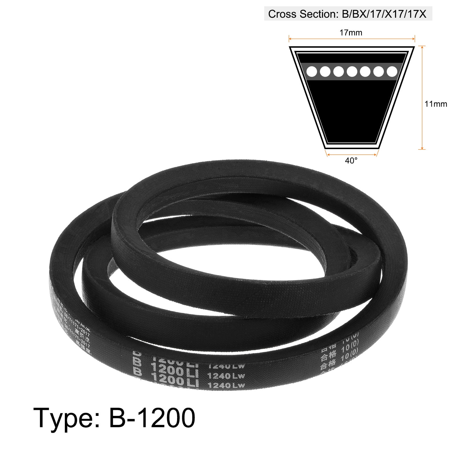 2pcs AX30 (13X770Li) Denté V-Ceintures Section 770mm