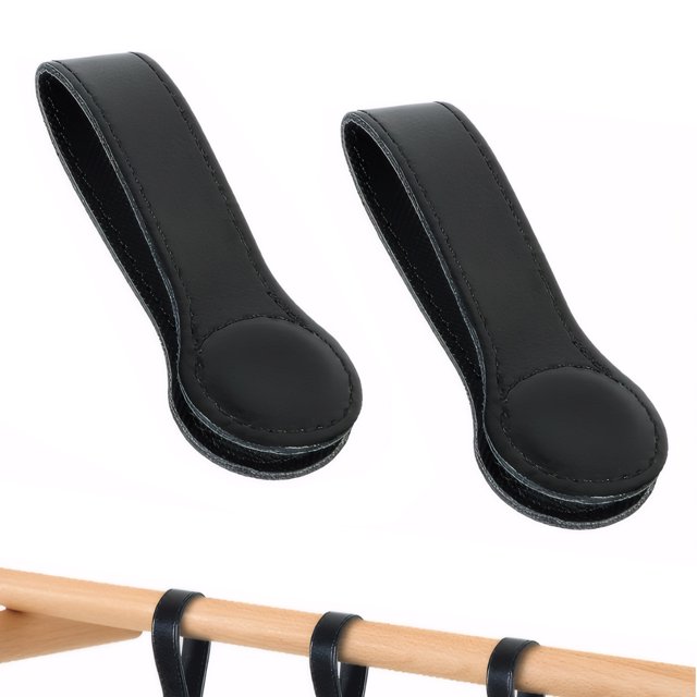 Wosthever Toallero de cuero de 2 piezas con clip magnético, elegante y funcional, organizador de baño con clip para toallas. Almacenamiento y organización del hogar