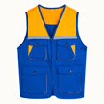 thumbnail image 2 of TOPTIE Reflective Working Vest with 4 Pockets Color Block Zipper Front High Visibility with Reflective Strips-Royal Blue-L, 2 of 6