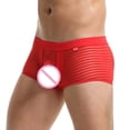 thumbnail image 1 of B91xZ Boxeurs pour Hommes Respirants Taille Basse en Maille, Rouge S, 1 of 4