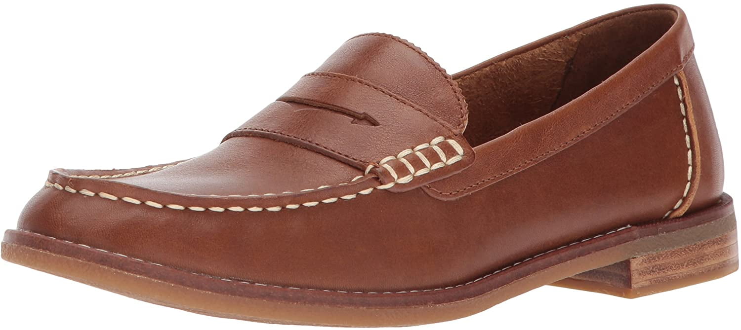 sperry seaport penny loafer tan