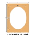 thumbnail image 2 of Topaz Orange Picture Frame Mat for 12x16 Frames - Oval Opening for 10x13 Photos - 10 Mats, 2 of 7