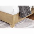 thumbnail image 5 of California King Size Wooden Platform Bed with Fluted Panels Headboard – Modern Minimalist Design, Light Oak Finish, 5 of 7