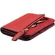 thumbnail image 1 of Cartera de bolsillo de cuero genuino de lujo plegable pequeña y compacta con bloqueo Rfid para mujer Mini monedero para mujer con ventana de identificación, rojo, 1 of 5