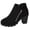 Black, variant on Women's Ankle Boots Zip-Up Lug Sole Platform High Heel Pointy Toe Sizes 36