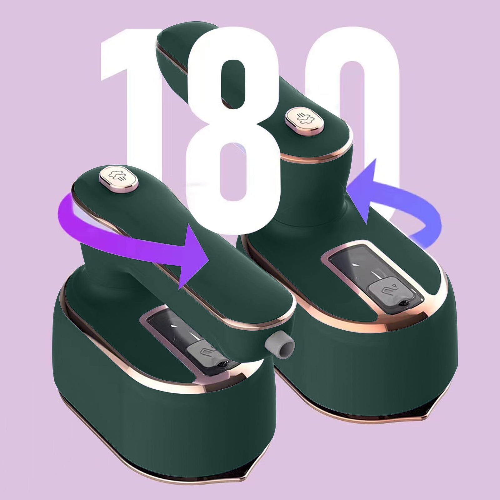 Upgrade Portable Mini Ironing Machine, 180° Rotatable Handheld Steam Iron, 2-in-1 Dry & Wet Ironing, 100ml Water Tank, Titanium Soleplate, Fast Heating, Suitable for Home Travel, Various Fabrics