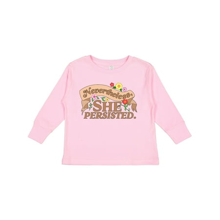 

Inktastic Nevertheless She Persisted Gift Toddler Boy or Toddler Girl Long Sleeve T-Shirt