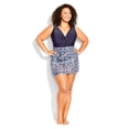 thumbnail image 3 of Plus Size Tropics Sarong Skirt Blue Animal 1X, 3 of 3