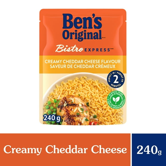 BEN'S ORIGINAL BISTRO EXPRESS fromage cheddar crémeux, riz d'accompagnement, sachet de 240 g La perfection à tout coupMC