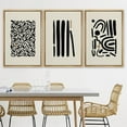 thumbnail image 3 of PixonSign Framed Canvas Print Wall Art Set Geometric Boho Stylish Polygon Variety Abstract Shapes Illustrations Modern Art Minimalism Decorative for Living Room, Bedroom, Office - 16"x24"x3 Natural, 3 of 5