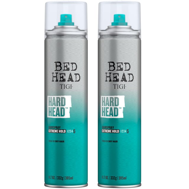 Hairspray TIGI Bed Head Hard Head, fijación extrafuerte, 300 ml, 2 unidades