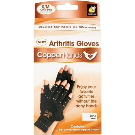 Copper Hands Compression Gloves, S/M