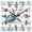Light Beige Blue, variant on Ocean Turtle Wooden Wall Clock Silent Non Ticking, Coastal Blue Starfish Shell Conch Wood Grain Square Wall Clocks Battery Operated, Decor Clock for Home Office, Living Room, Kitchen, 10 Inch
