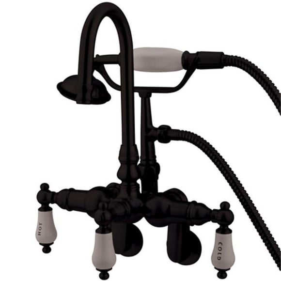 Kingston Brass CC303T5 Wall Mount Clawfoot Tub Filler with Hand Shower