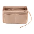 thumbnail image 1 of Qarigey Perfecto para bolsa de maquillaje de viaje, compartimentos, organizador de cosméticos, cepillo para tarjetas, funda para teléfono, Bolsas de maquillaje Caqui, 1 of 6