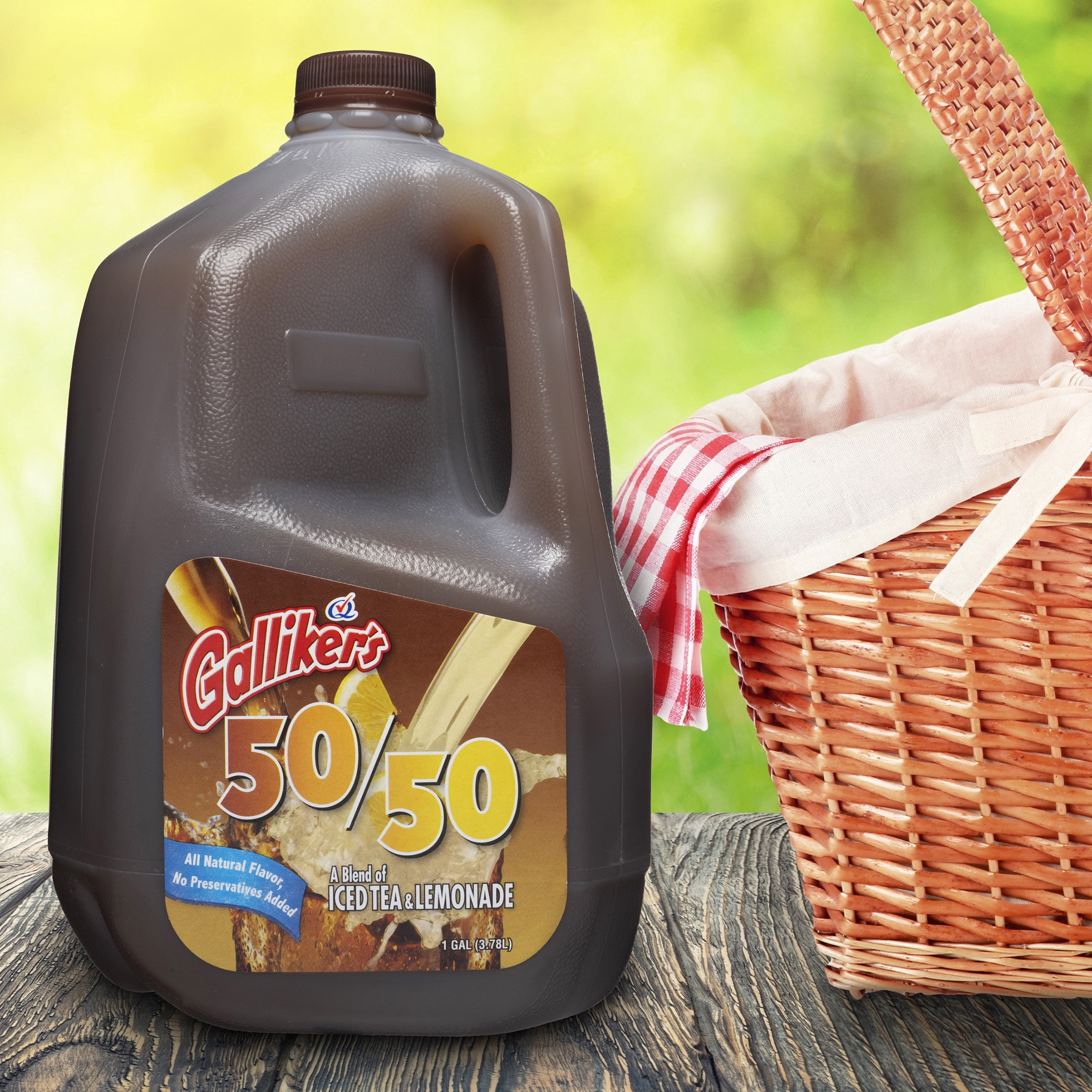 Galliker's 50/50 Iced Tea & Lemonade, Gallon, Plastic Jug, Naturally Caffeinated
