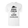 thumbnail image 1 of Keep Calm And Love Chameleons Lizard Animal Lover Adult T-Shirt Tee, 1 of 2