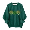 thumbnail image 2 of Blusas y camisas de manga larga con cuello redondo para niños Estampado del Día de San Patricio Estampados de manga larga Casual Suelto Forro polar para mayor calidez Sudadera con capucha de manga lar, 2 of 5