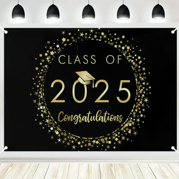 Sweet Happy Class of 2025 Graduation Birthday Backdrop Banner Poster Class of 2025 Graduation Birthday Party Decorations Class of 2025 Graduation Birthday Party Supplies Class of 2025 Graduation Photo