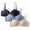 3 Pack-Black/Blue/Beige, variant on 3 Pack Women's Seamless Bra Solid Color Beauty Back Push up Wirefree T-Shirt Bra
