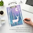 thumbnail image 3 of FORMRS Acrylic Clipboard with Low Profile Clip Standard A4 Letter Size, 12.5" x 9", Purple Night Deer, 3 of 8