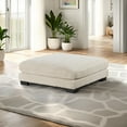 thumbnail image 6 of Rix 45 Inch Ottoman- Attached Seat Cushion in Beige Corduroy Fabric- Wood, 6 of 6