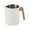 White, variant on 304 Stainless Steel Milk Frothing Pitcher - Wood Grain Handle with Scale Markings