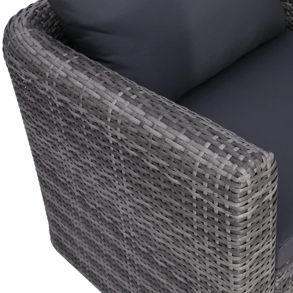 Kepooman Outdoor Patio Rattan Sectional Sofa Set with Cushions & Pillows, Set of 6, Grey Kepooman Outdoor Patio Rattan Sectional Sofa Set with Cushions & Pillows, Set of 6, Grey
